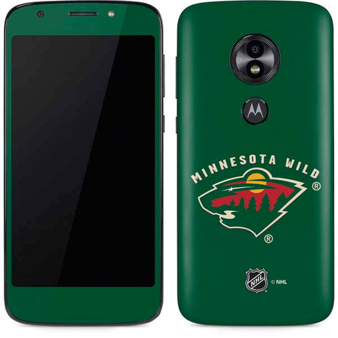 NHL Minnesota Wild Solid Background Moto E5 Play Skin